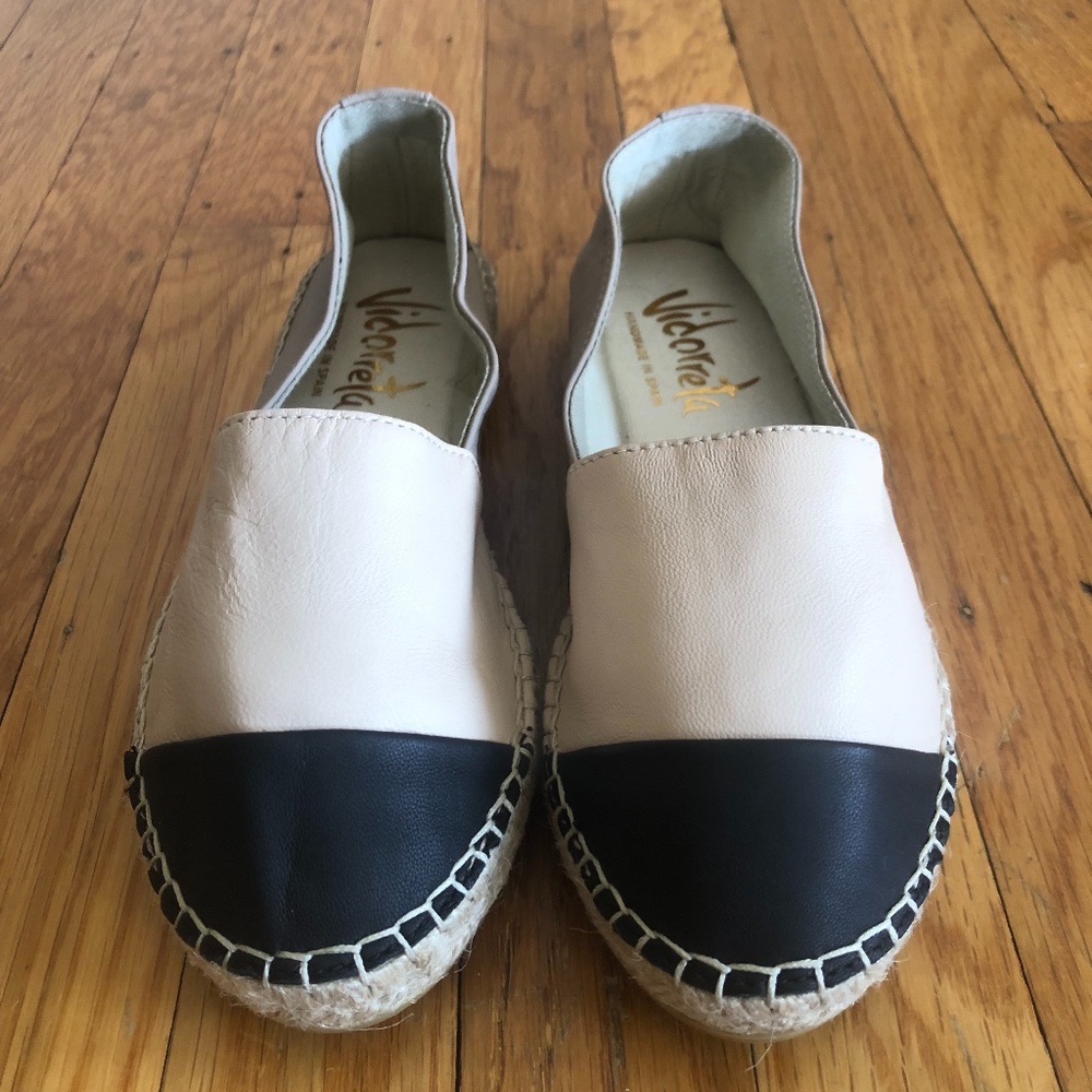 Color Block Espadrille Flats (Never Worn)